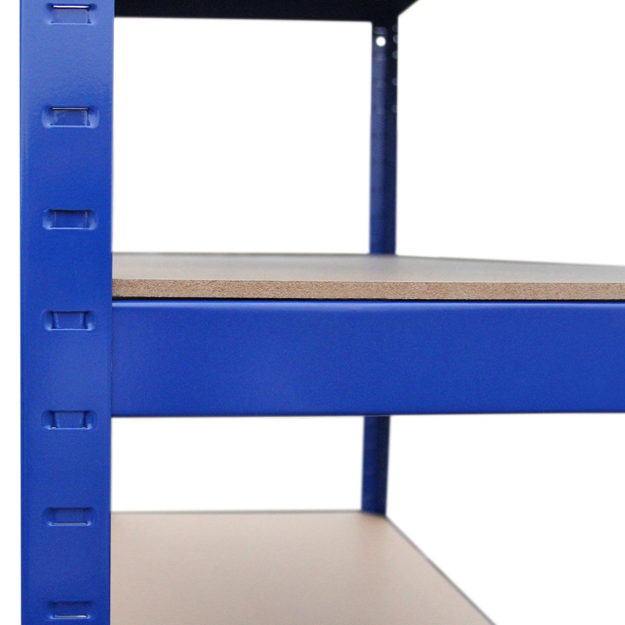 Voir la diapositive 4 : MONSTER RACKING 3 rayonnages t-rax en acier bleu 90cm x 45cm x 180cm