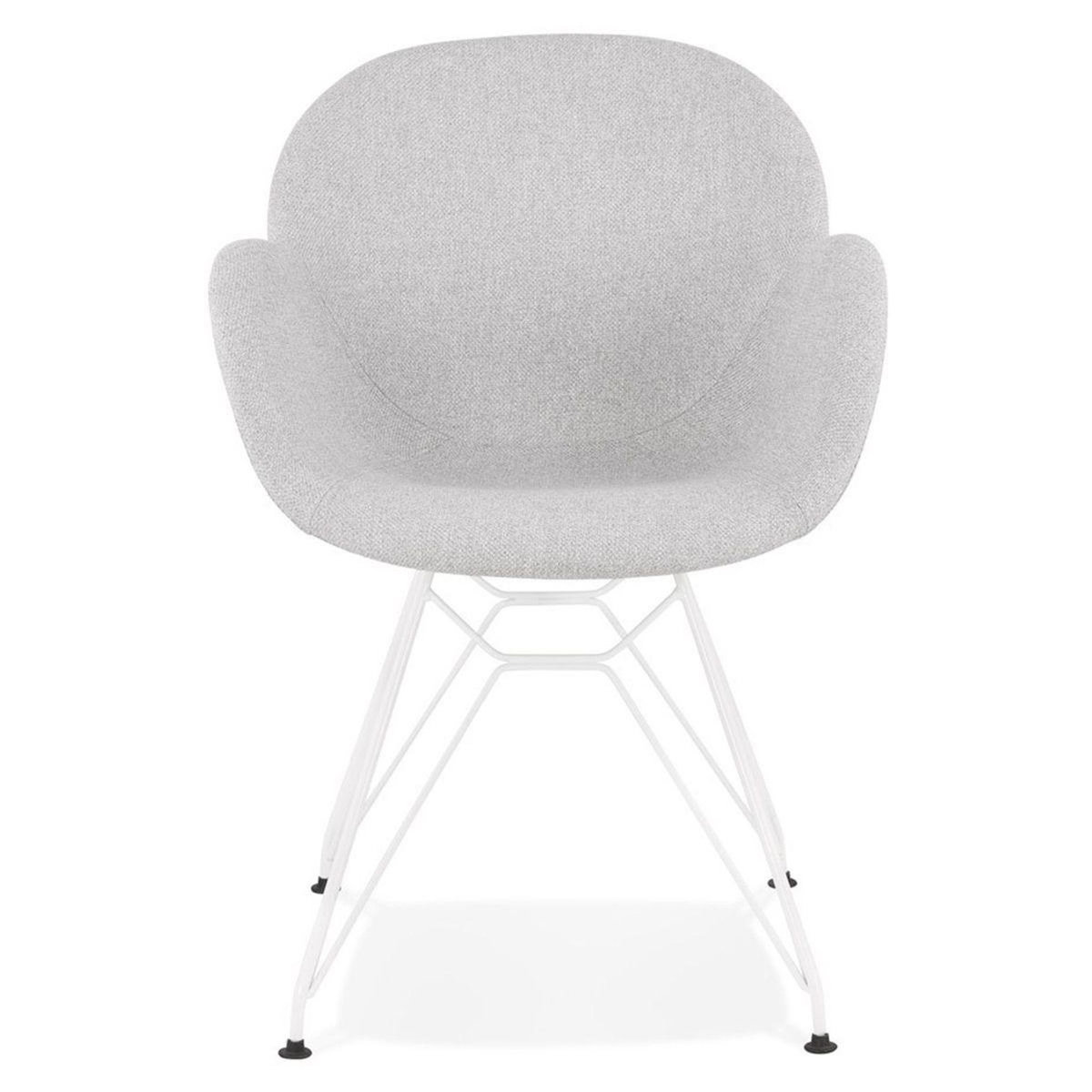 Paris Prix Chaise Design en Tissu  Lotal  85cm Gris & Blanc
