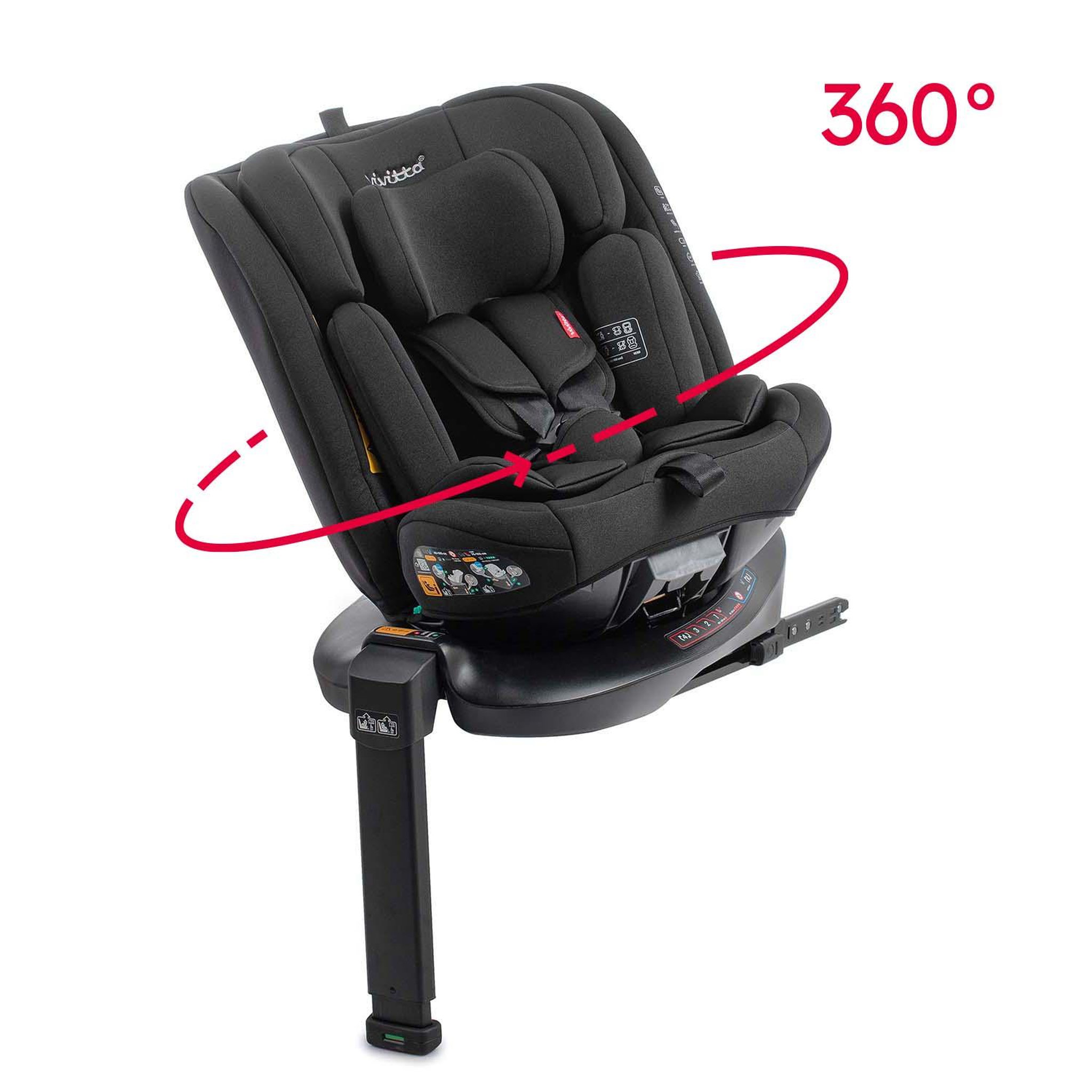 Voir la diapositive 2 : VIVITTA Siège auto jade ifix support leg 40-150 cm