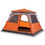 Voir la diapositive 2 : VIDAXL Tente familiale dome 6 personnes gris orange liberation rapide