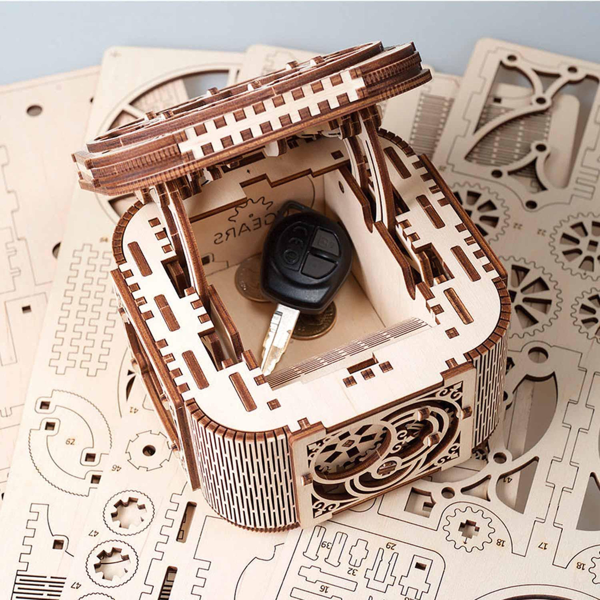 Voir la diapositive 5 : Graine créative Maquette En Bois 3D - Boîte à Trésors 14,2 Cm