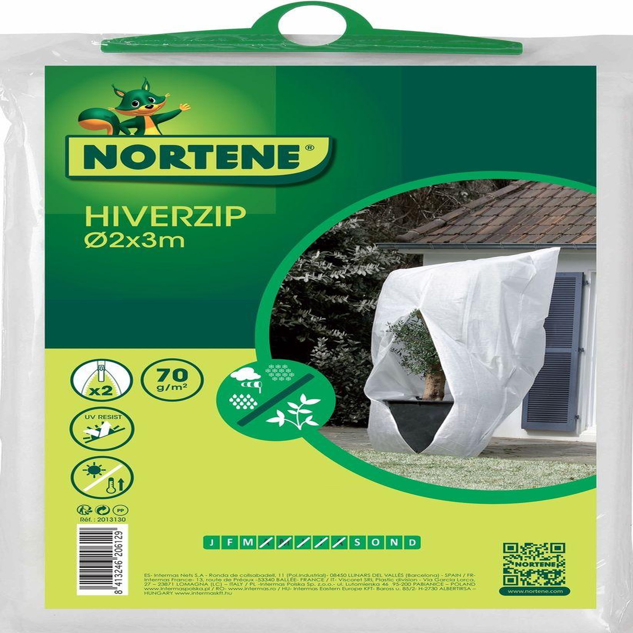 Nortene Housse d'hivernage  Hiverzip  - 2 x 3 m