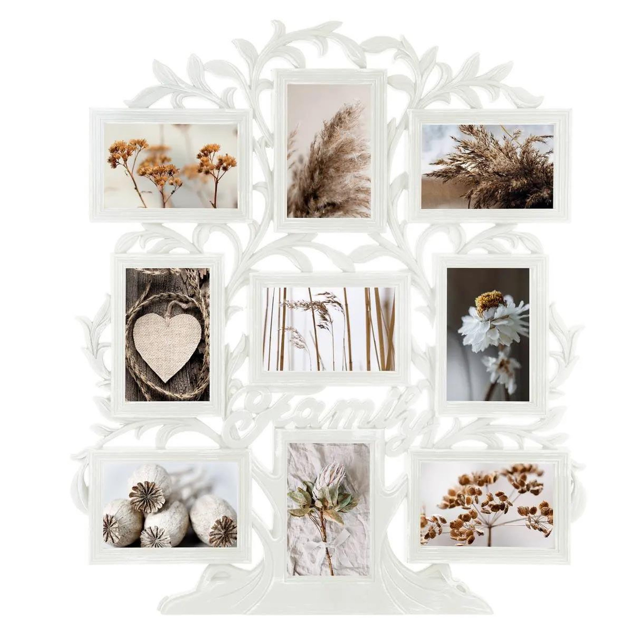 Voir la diapositive 1 : ATMOSPHERA Pêle-Mêle 9 Photos  Arbre  60cm Blanc