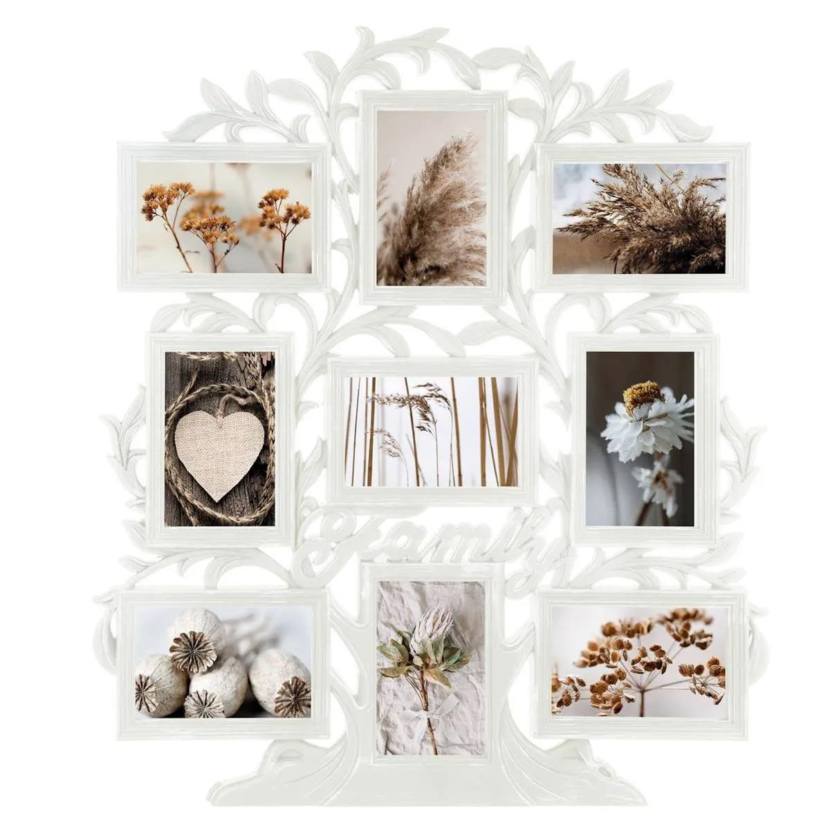 ATMOSPHERA Pêle-Mêle 9 Photos  Arbre  60cm Blanc