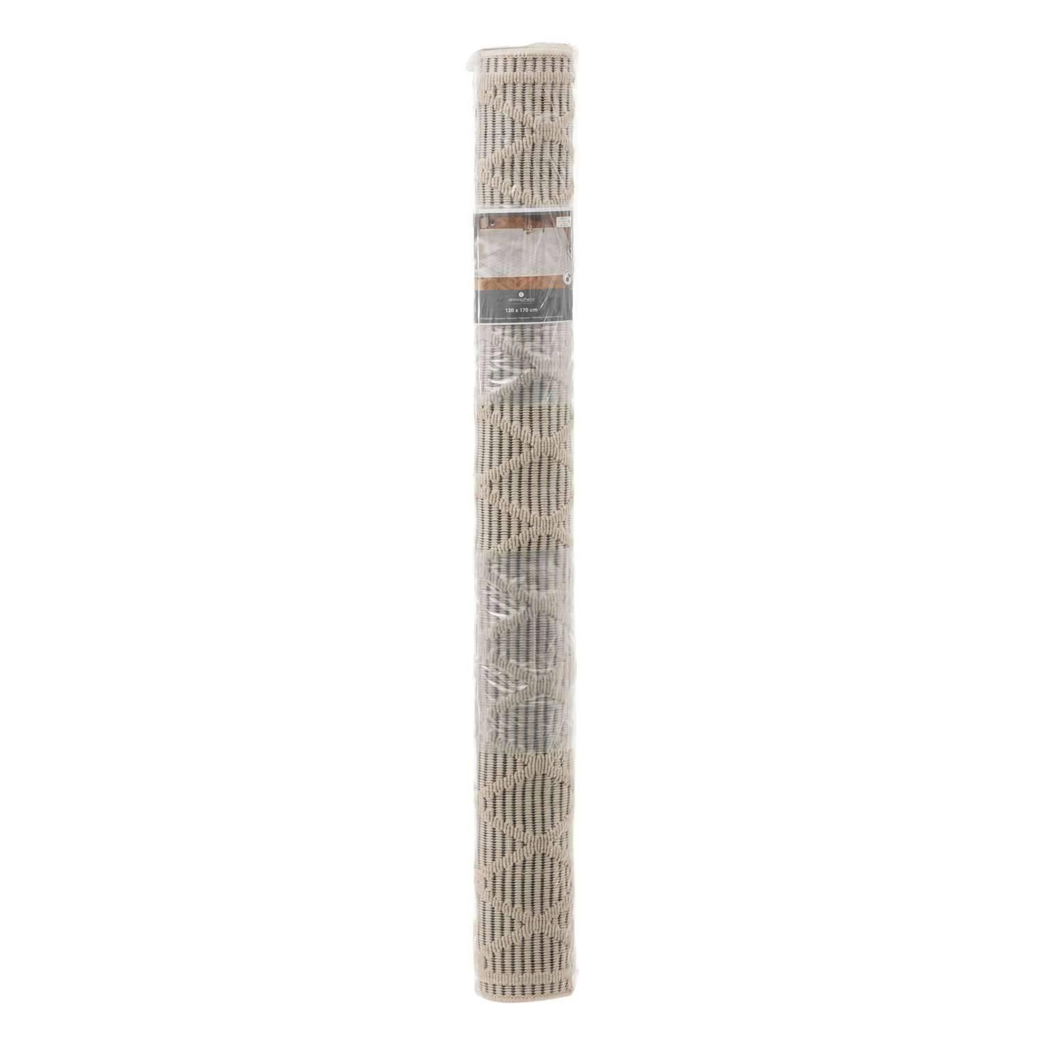 Voir la diapositive 5 : ATMOSPHERA Tapis rectangulaire intérieur et extérieur losange - 120 x 170 cm - noir et blanc