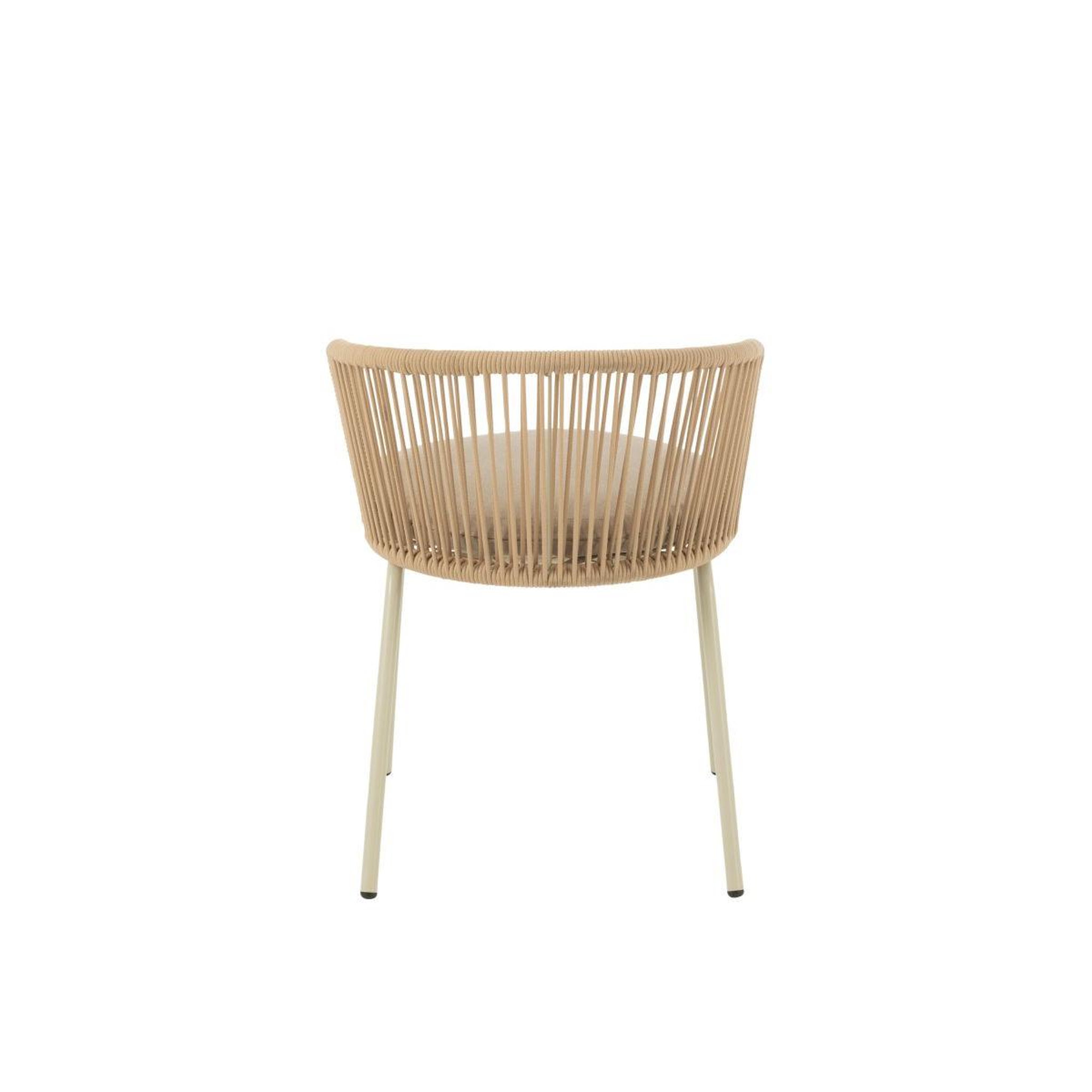 Voir la diapositive 4 : J-LINE Chaise design corde  toa  75cm beige