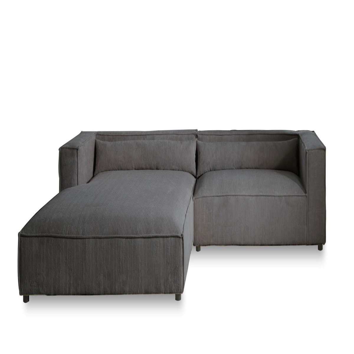 LISA DESIGN Ela - canapé d'angle gauche 4 places - en velours côtelé - style contemporain