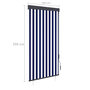 Voir la diapositive 6 : VIDAXL Store roulant d'exterieur 100x250 cm Bleu et blanc