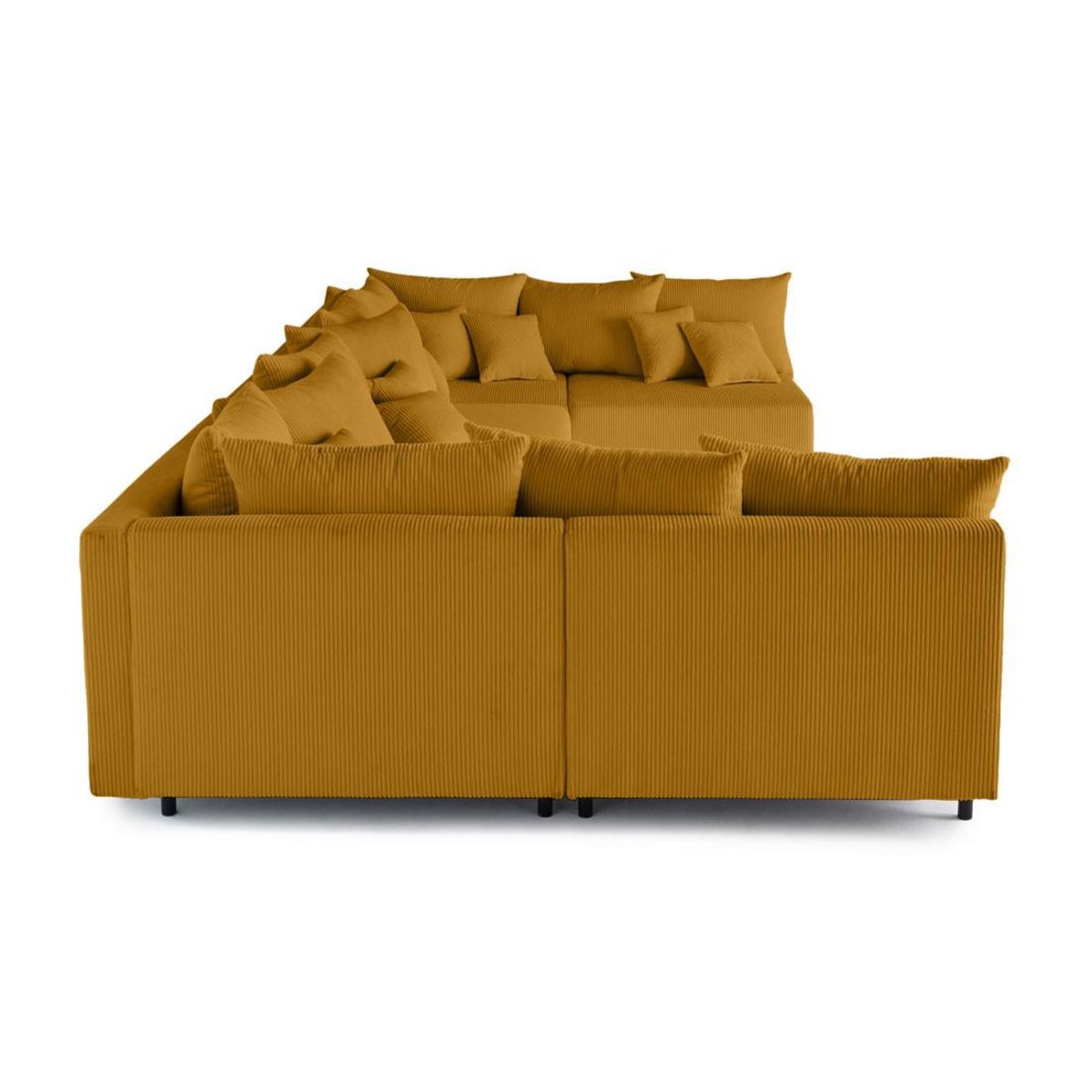 LISA DESIGN Edinburg - canapé modulable panoramique 6 places - en velours côtelé