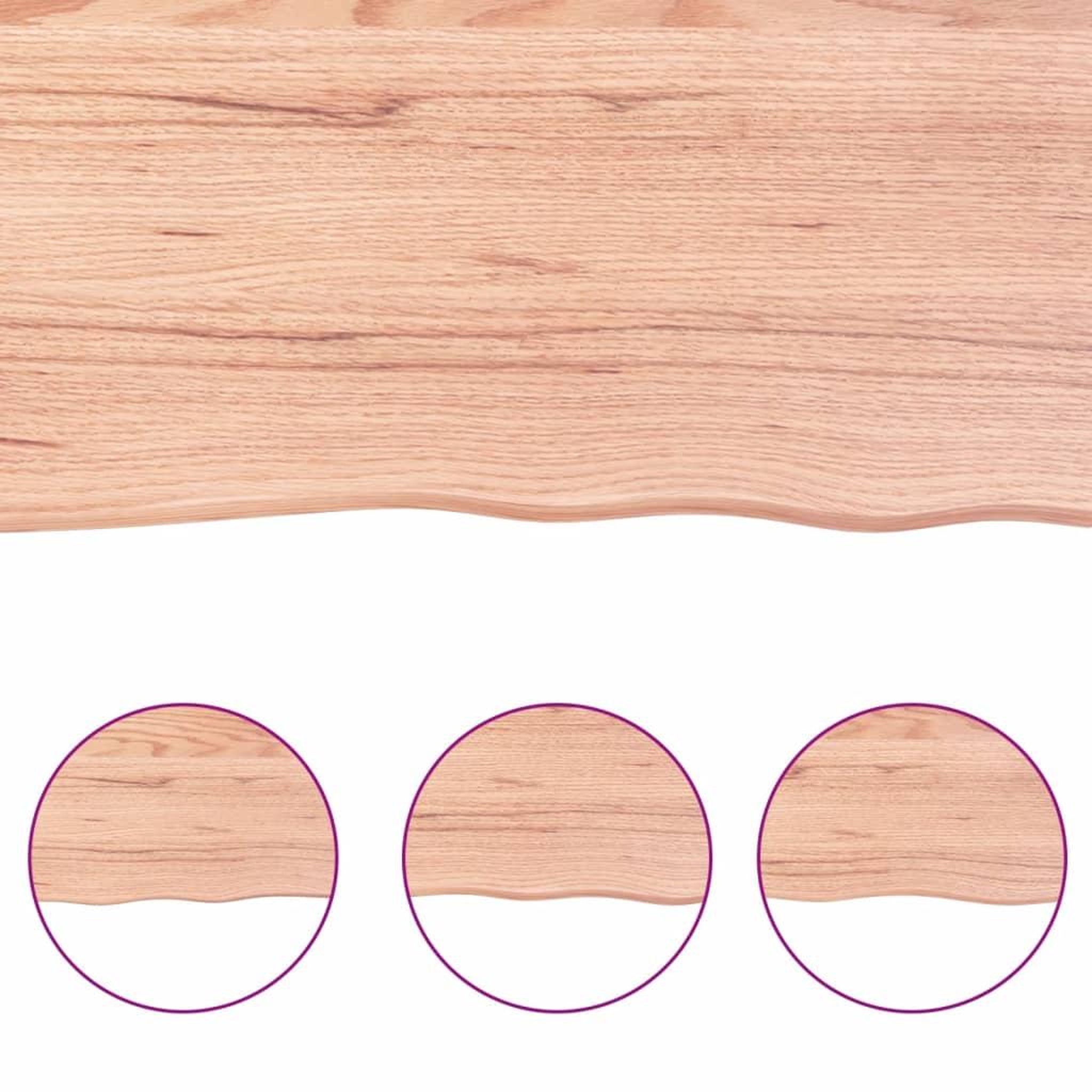 Voir la diapositive 5 : VIDAXL Comptoir de salle de bain marron 100x50x(2-4) cm bois traite