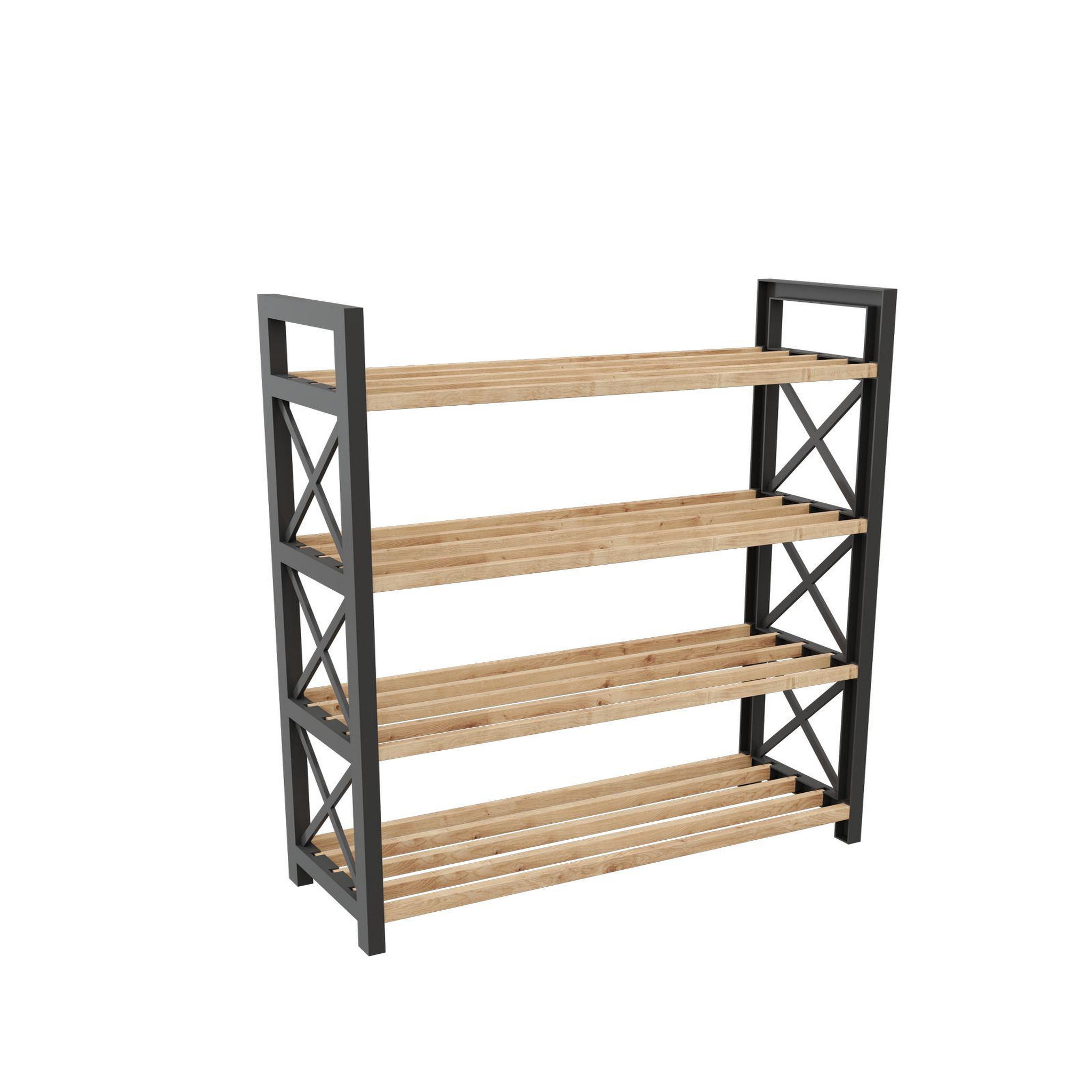 Habitat et Jardin Bibliothèque en bois  plastic  - 46 x 18 x 64 cm - noir