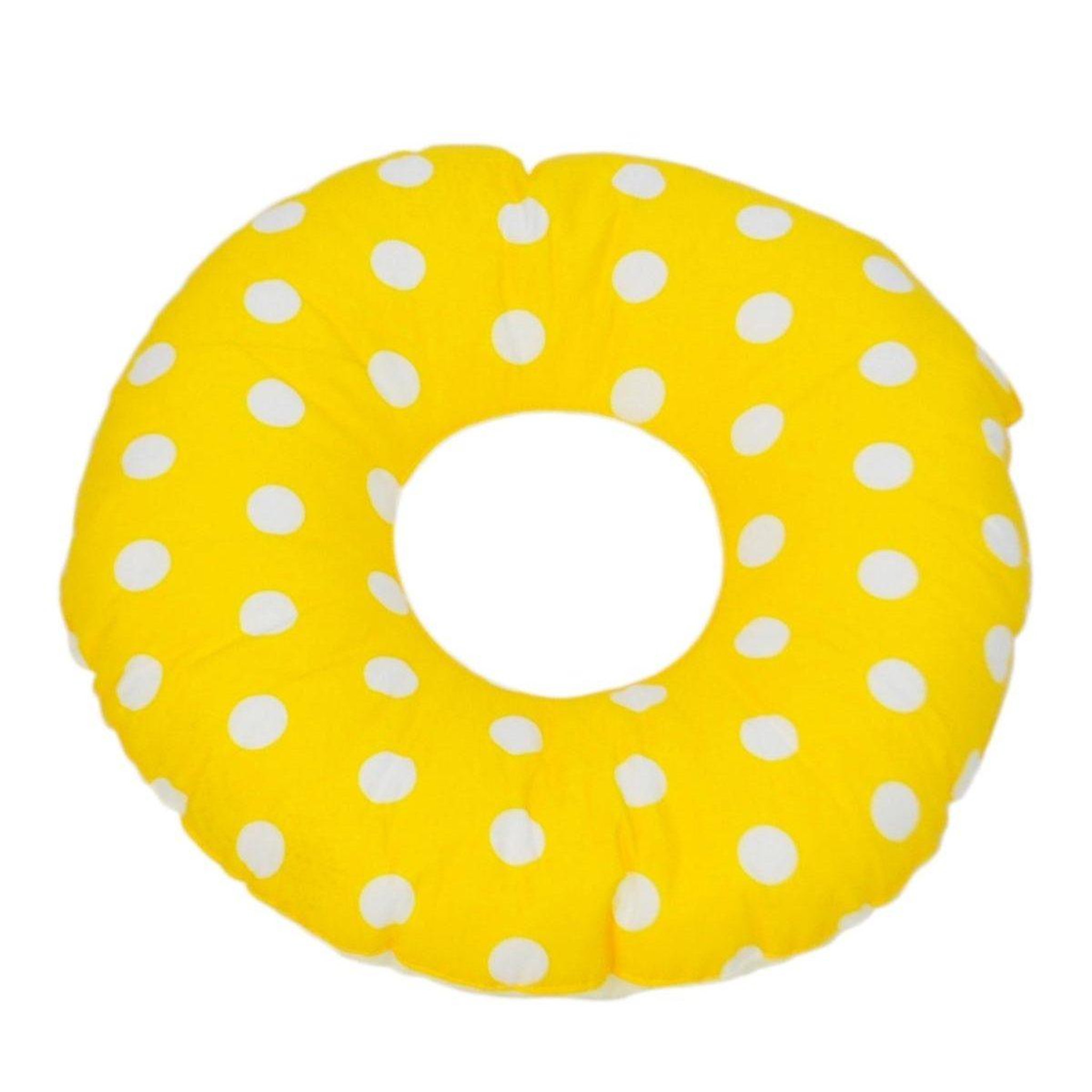 VELINDA Coussin rond post natal pois de jaune