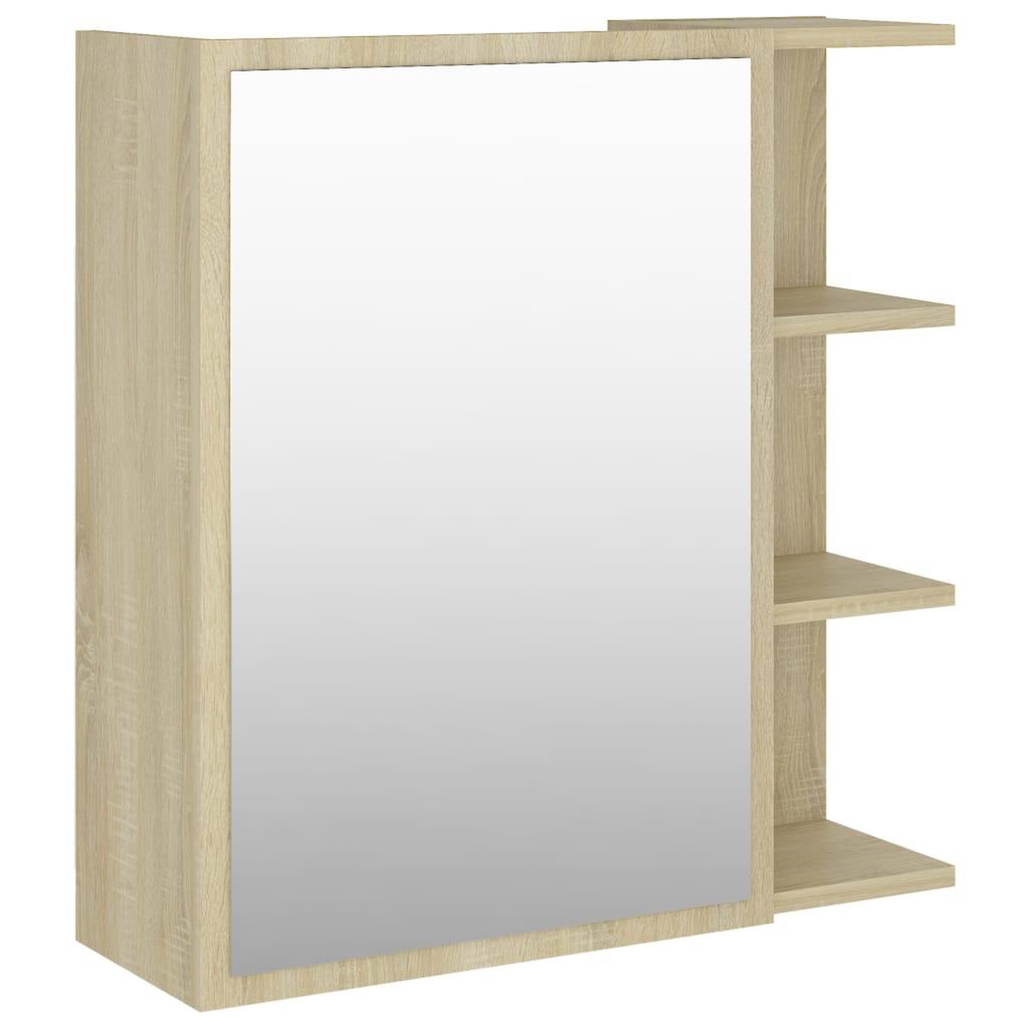 Voir la diapositive 2 : VIDAXL Armoire a miroir de salle de bain Chene sonoma Bois ingenierie