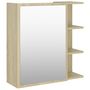 Voir la diapositive 2 : VIDAXL Armoire a miroir de salle de bain Chene sonoma Bois ingenierie