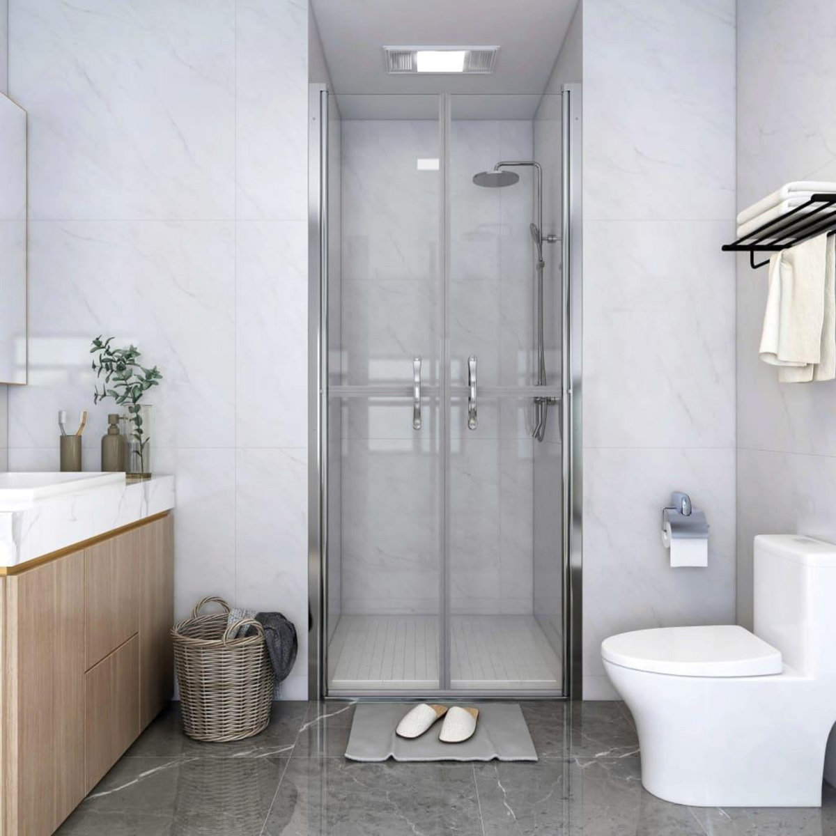 VIDAXL Porte de douche ESG transparent 81x190 cm