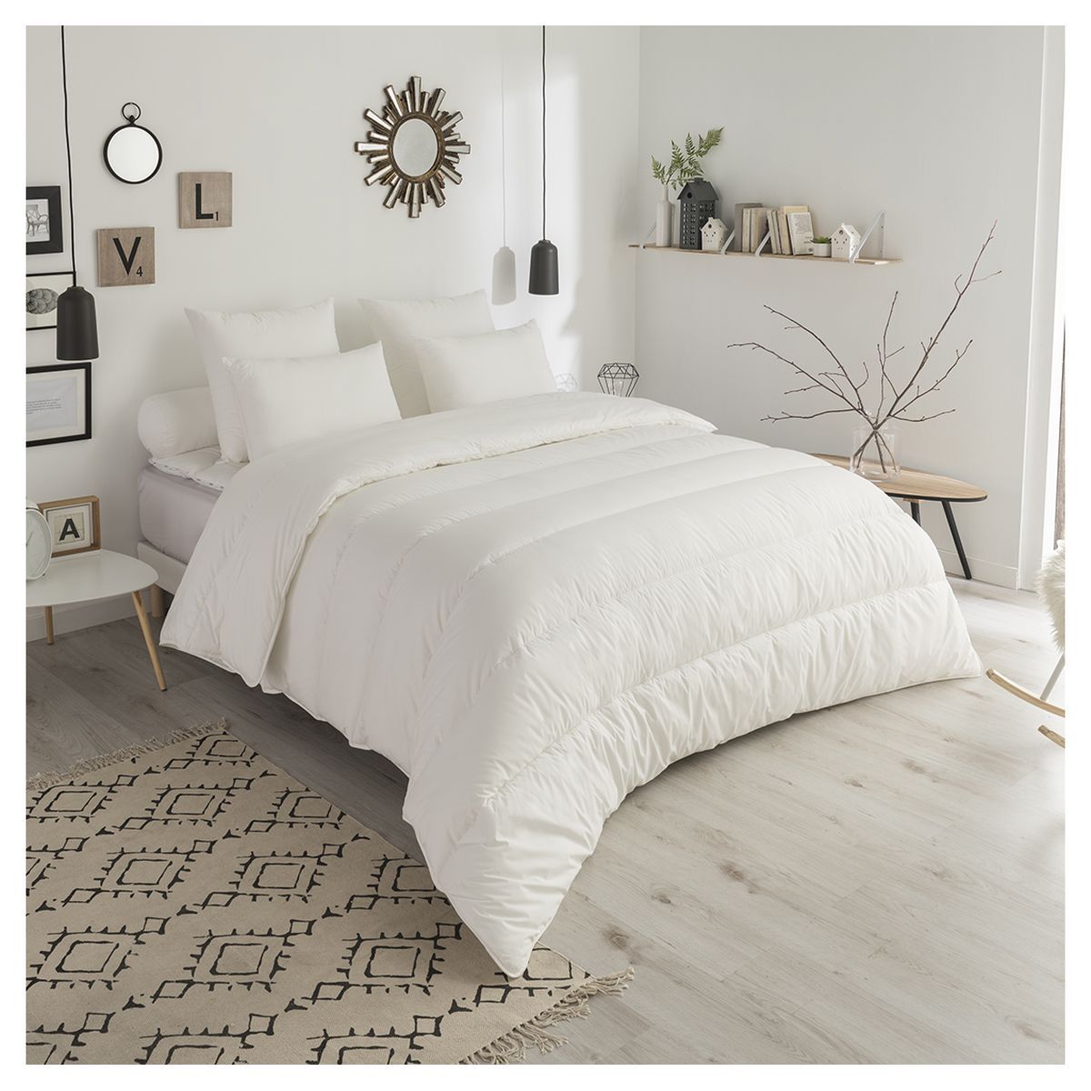 DODO Couette tempérée en microfibre toucher tout doux et anti acariens 300g/m² BIEN DANS MON LIT 