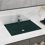 Voir la diapositive 1 : VIDAXL Lavabo avec trou de robinet Vert fonce mat 60x46 cm Ceramique