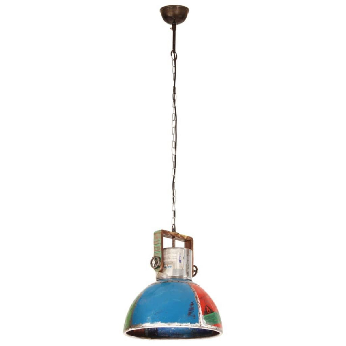 VIDAXL Lampe suspendue industrielle 25 W Multicolore Ronde 40 cm E27