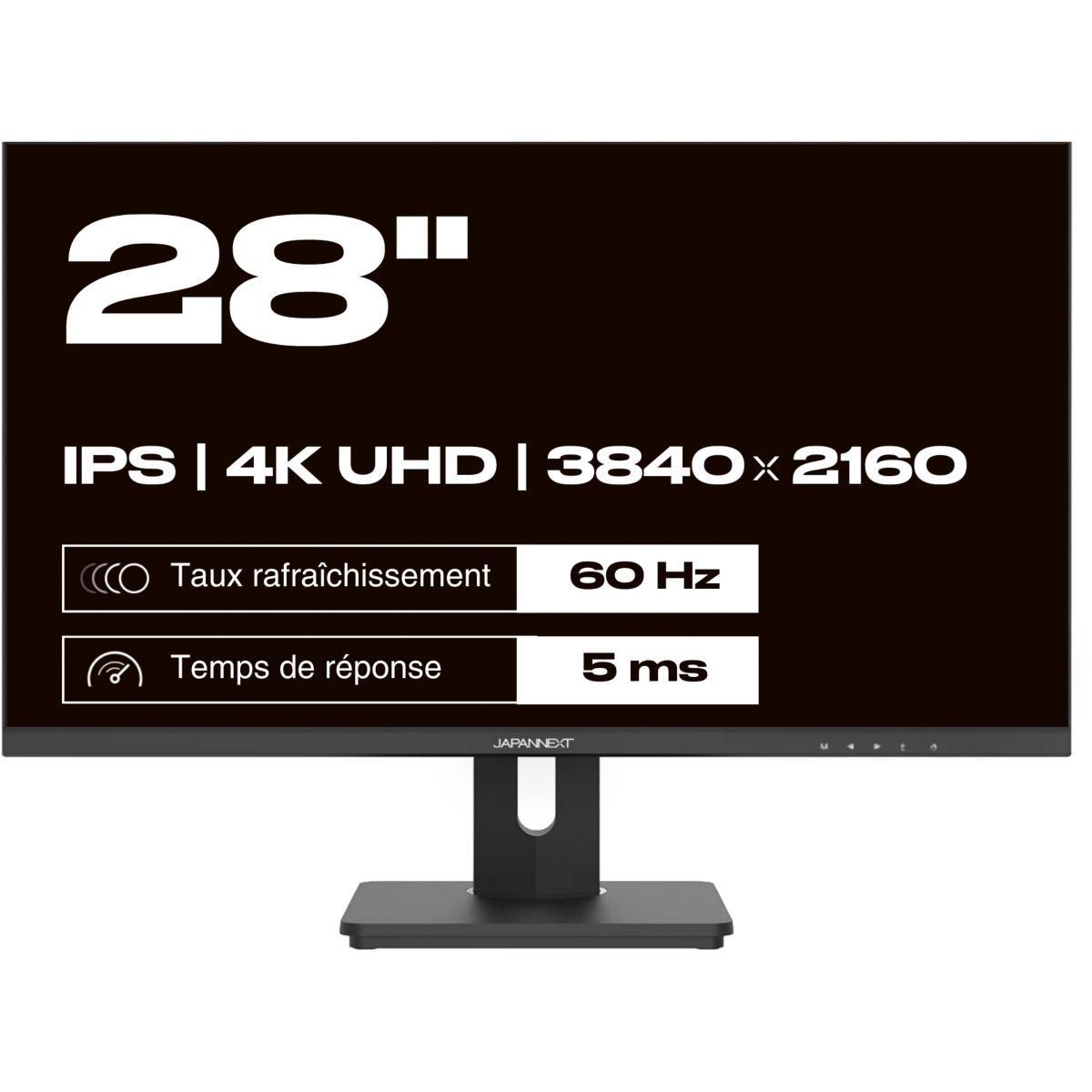 JAPANNEXT Ecran PC 4K JN-IPS280UHD60F-C65W-HSP Plat 28