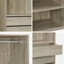 Voir la diapositive 6 : SWEEEK Kit dressing modulable 3 éléments MODULO. naturel. 200 x 45 x 180 cm