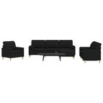 VIDAXL Ensemble de canapes 4 pcs repose-pied et coussins decoratifs