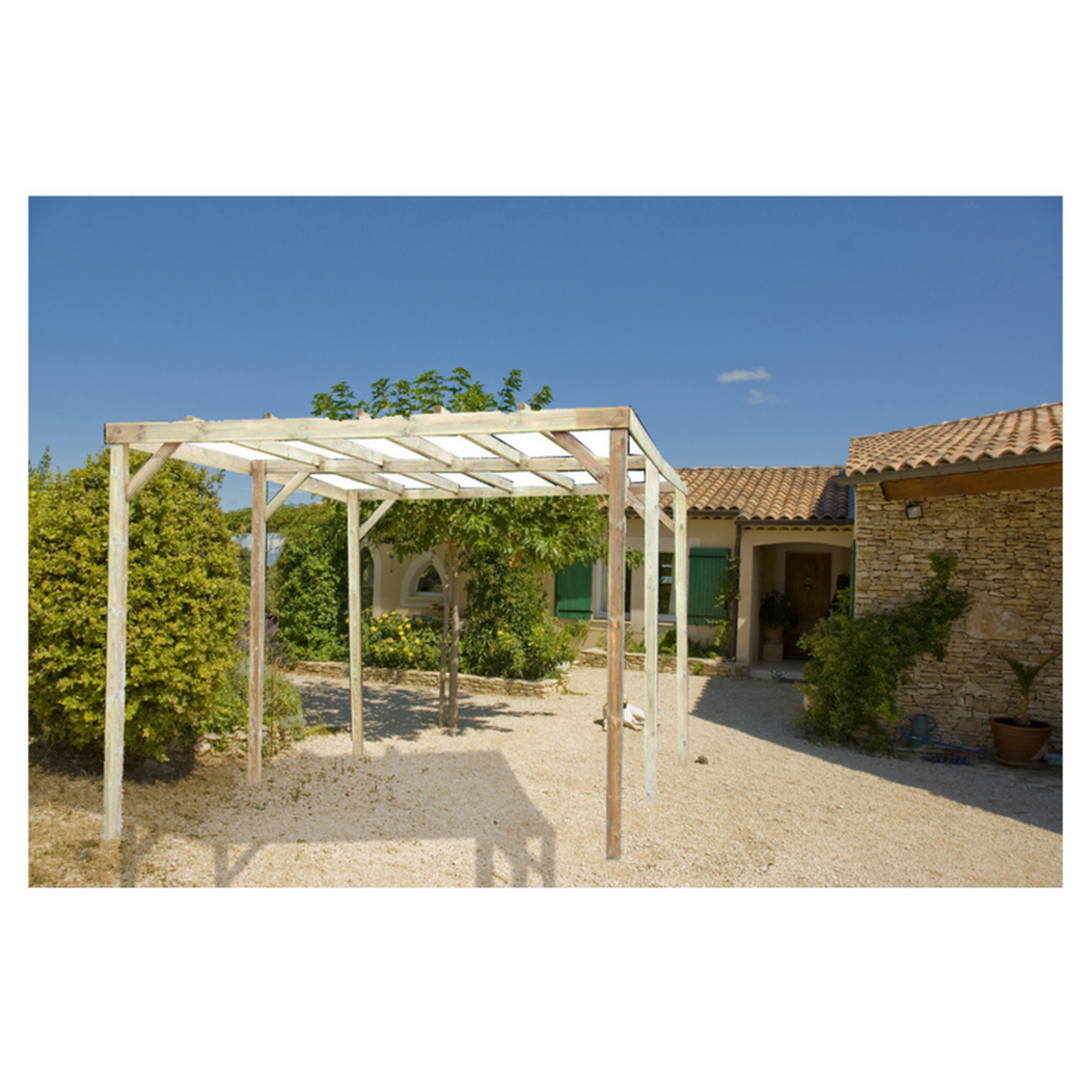 Hisense Carport traité autoclave 15 m² sans couverture - car3050a2