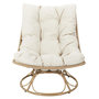 Voir la diapositive 2 : Paris Prix Fauteuil Tournant Design  Petra  96cm Beige