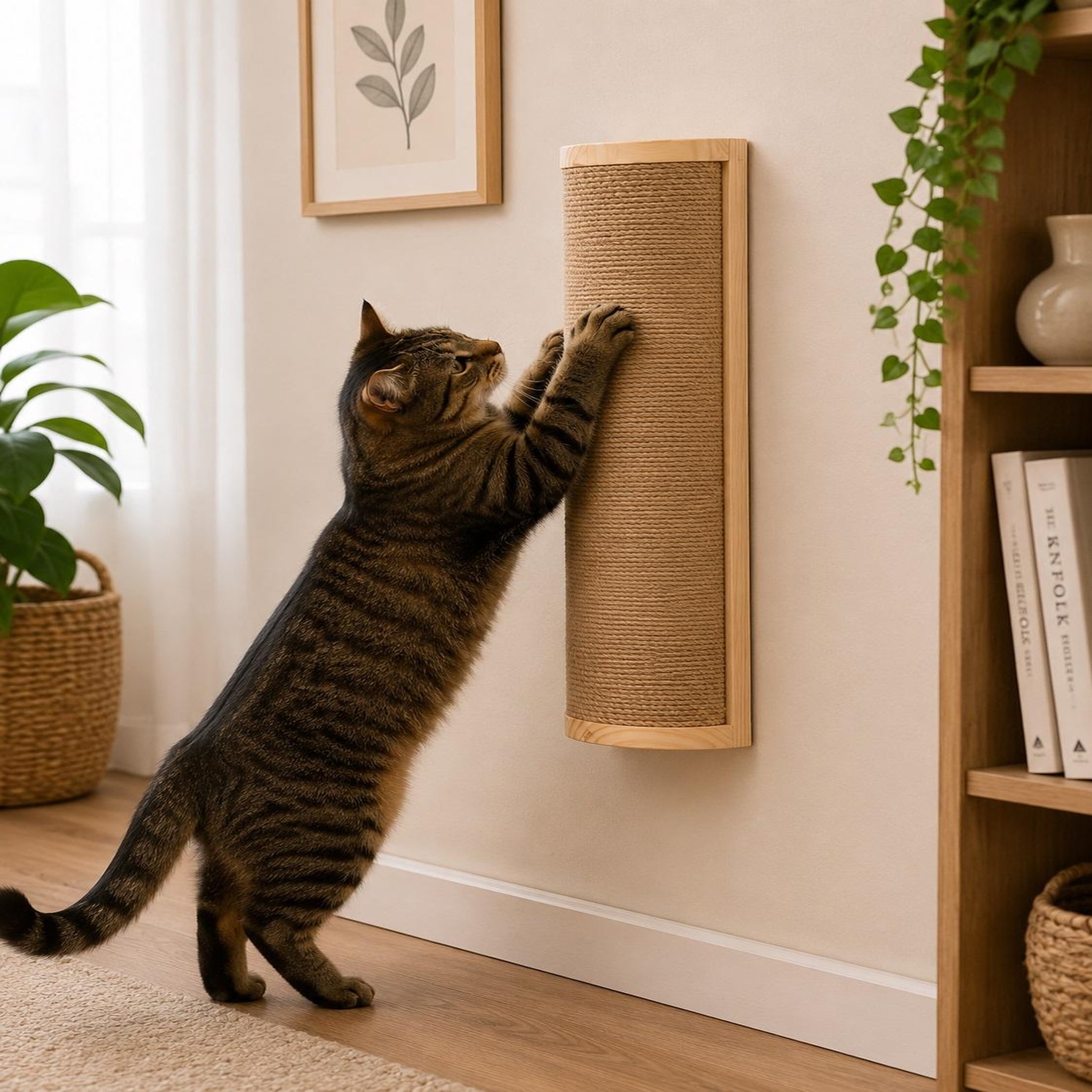 Voir la diapositive 2 : Eden Planche a griffer murale salem griffoir pour chat 50cm