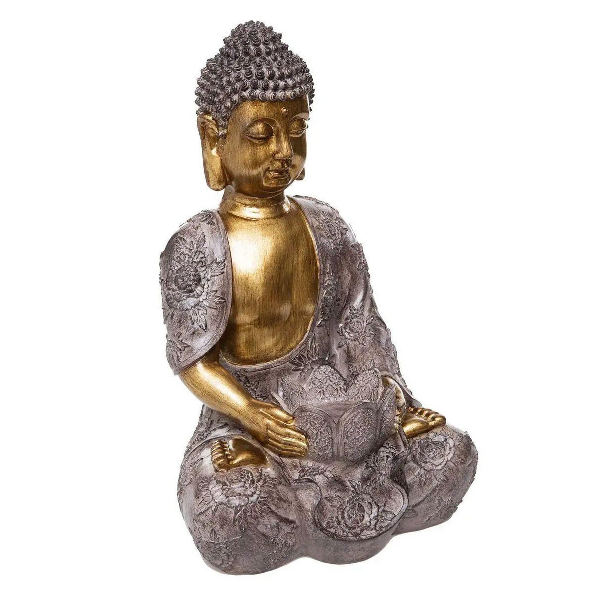 ATMOSPHERA Bouddha & photophore  vintage  37cm marron