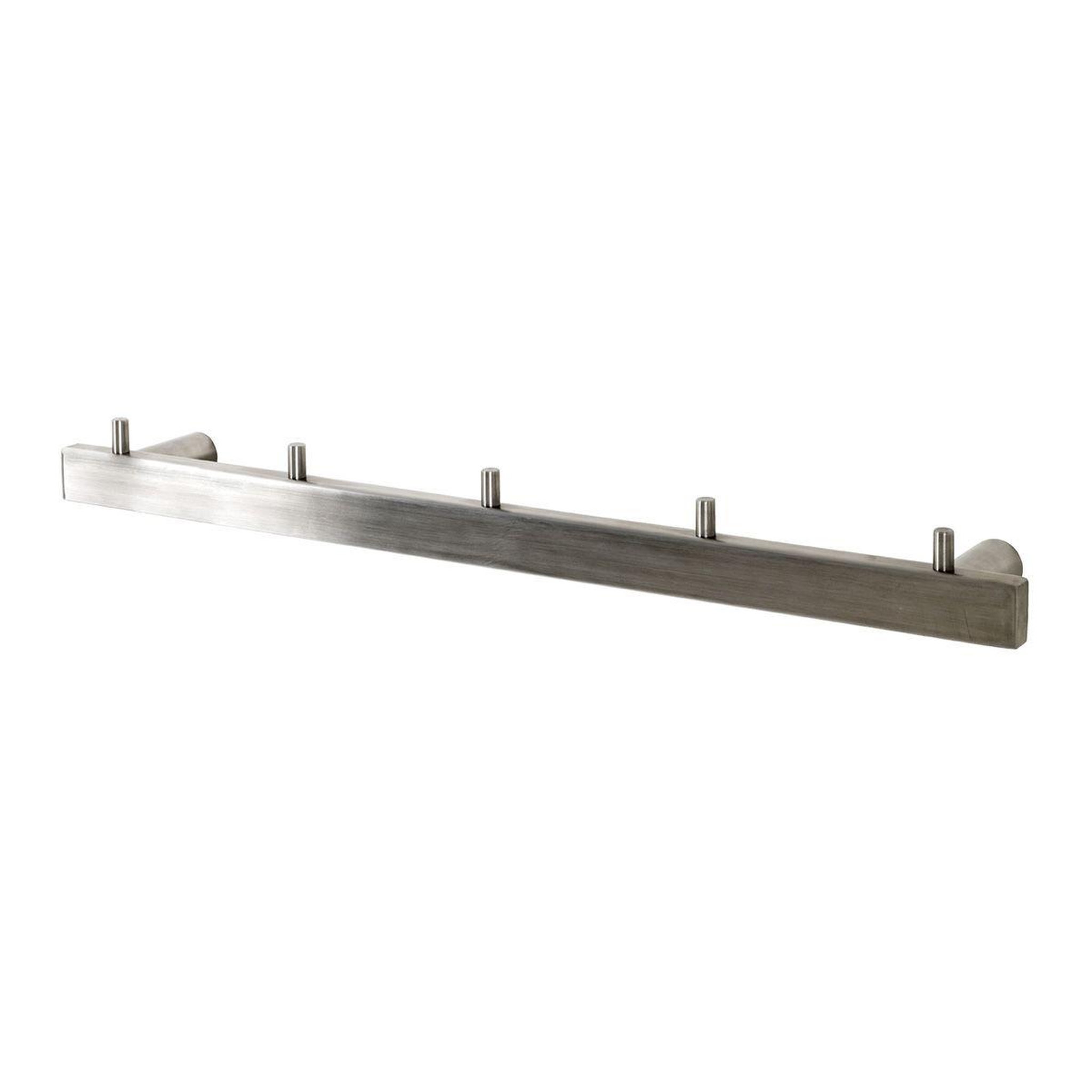 Voir la diapositive 1 : Paris Prix Porte-serviettes en inox  5 crochets  46cm argent