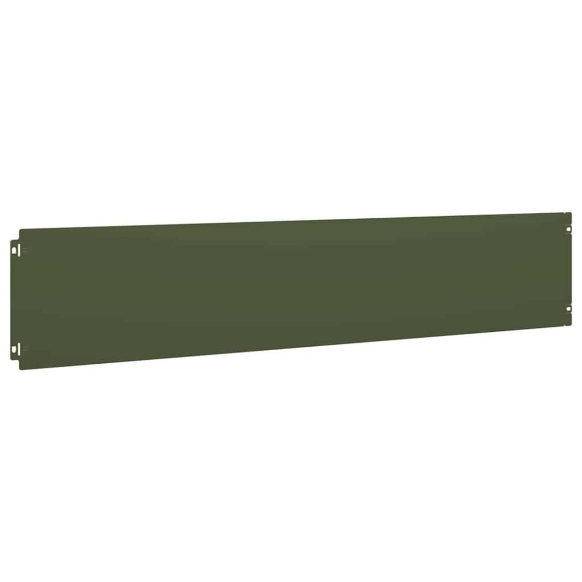 VIDAXL Bordures pelouse 30pcs vert olive 20x103cm acier lamine a froid