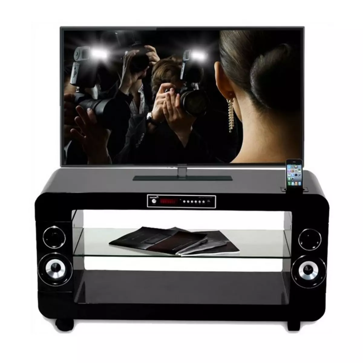 SOUNDVISION SV200B - Noir - Meuble TV amplifié