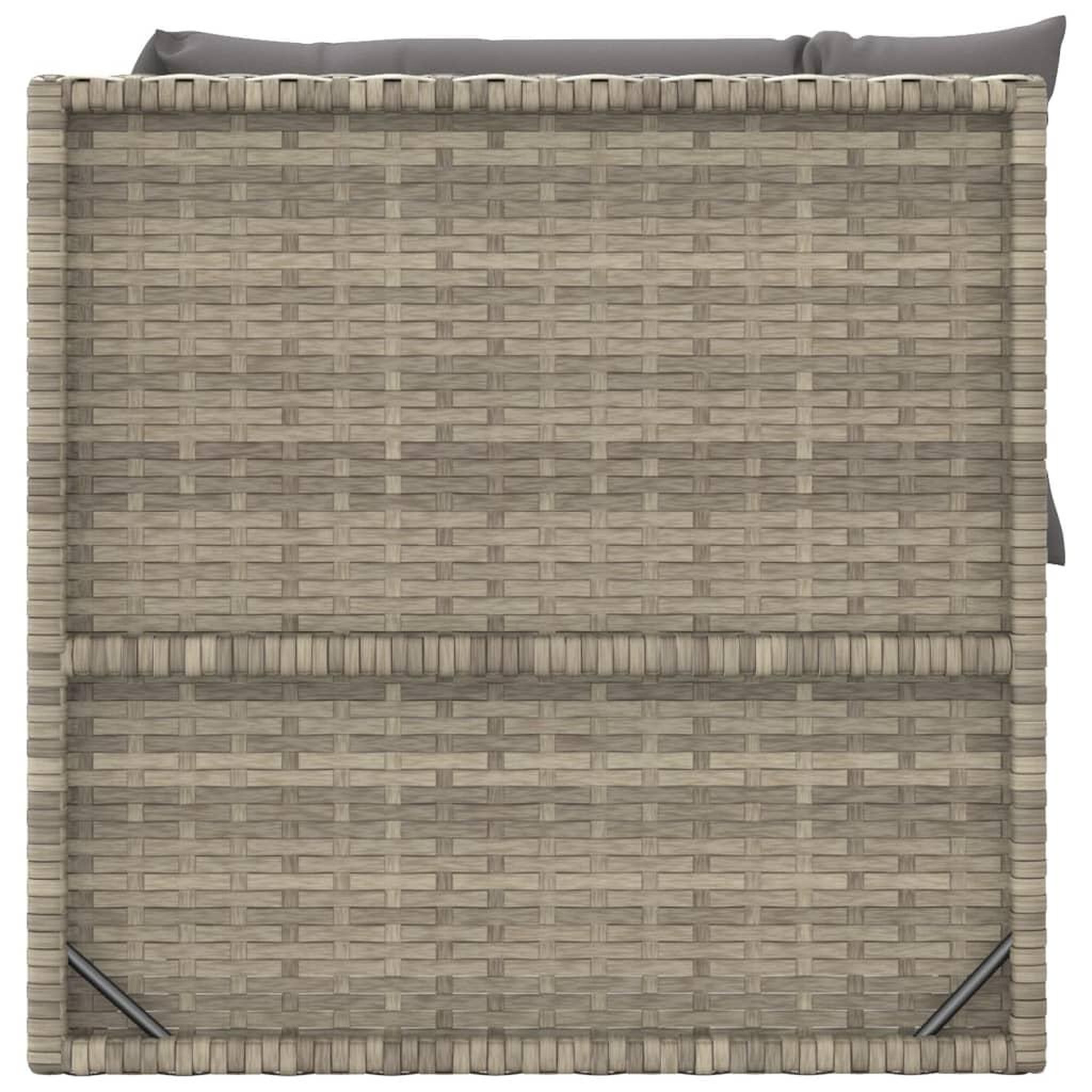 Voir la diapositive 5 : VIDAXL Salon de jardin 3 pcs avec coussins Gris Resine tressee