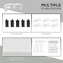 Voir la diapositive 6 : OUTSUNNY Tonnelle barnum pliant pop-up - 4 pans latéraux amovibles, 6 fenêtres, sac transport, 5 sacs lestage - acier Oxford blanc