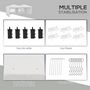 Voir la diapositive 6 : OUTSUNNY Tonnelle barnum pliant pop-up - 4 pans latéraux amovibles, 6 fenêtres, sac transport, 5 sacs lestage - acier Oxford blanc