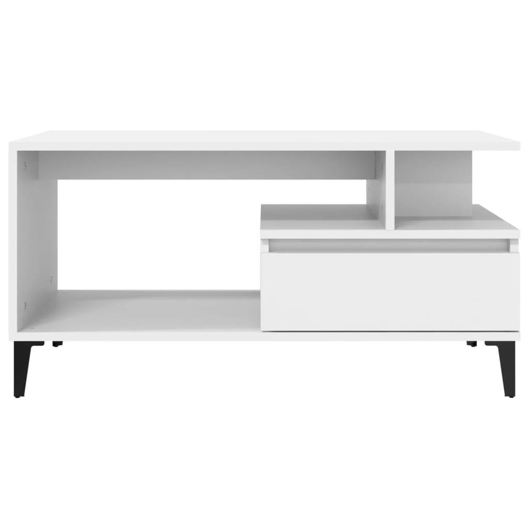 Voir la diapositive 5 : VIDAXL Table basse Blanc 90x49x45 cm Bois d'ingenierie