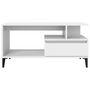 Voir la diapositive 5 : VIDAXL Table basse Blanc 90x49x45 cm Bois d'ingenierie