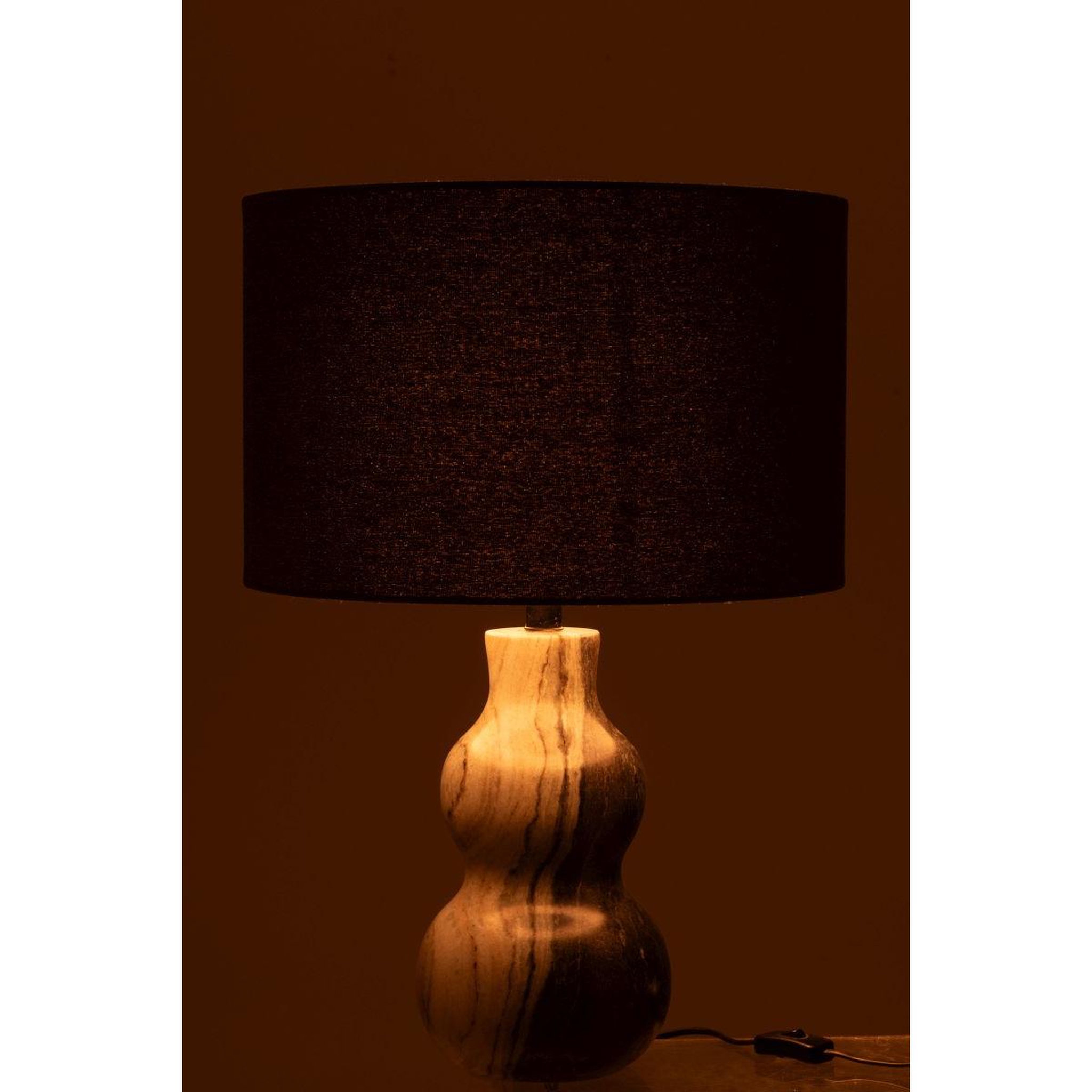 Voir la diapositive 3 : J-LINE Lampe à poser en marbre  courchevel  40cm gris clair