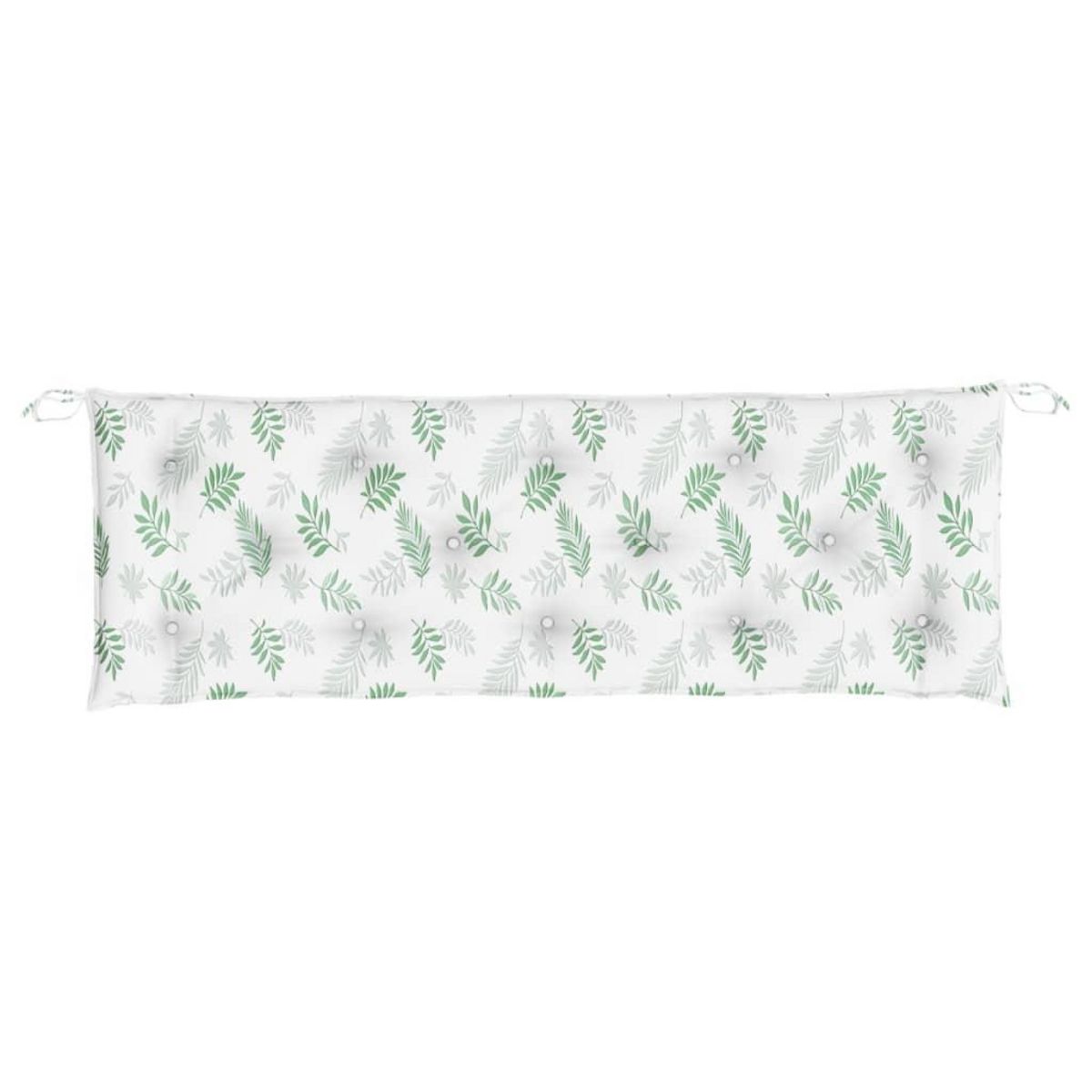 VIDAXL Coussin de banc de jardin motif de feuilles 150x50x7 cm