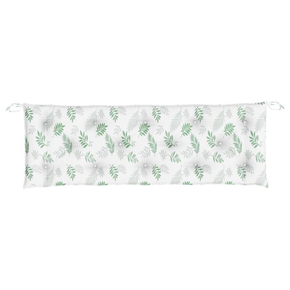 VIDAXL Coussin de banc de jardin motif de feuilles 150x50x7 cm