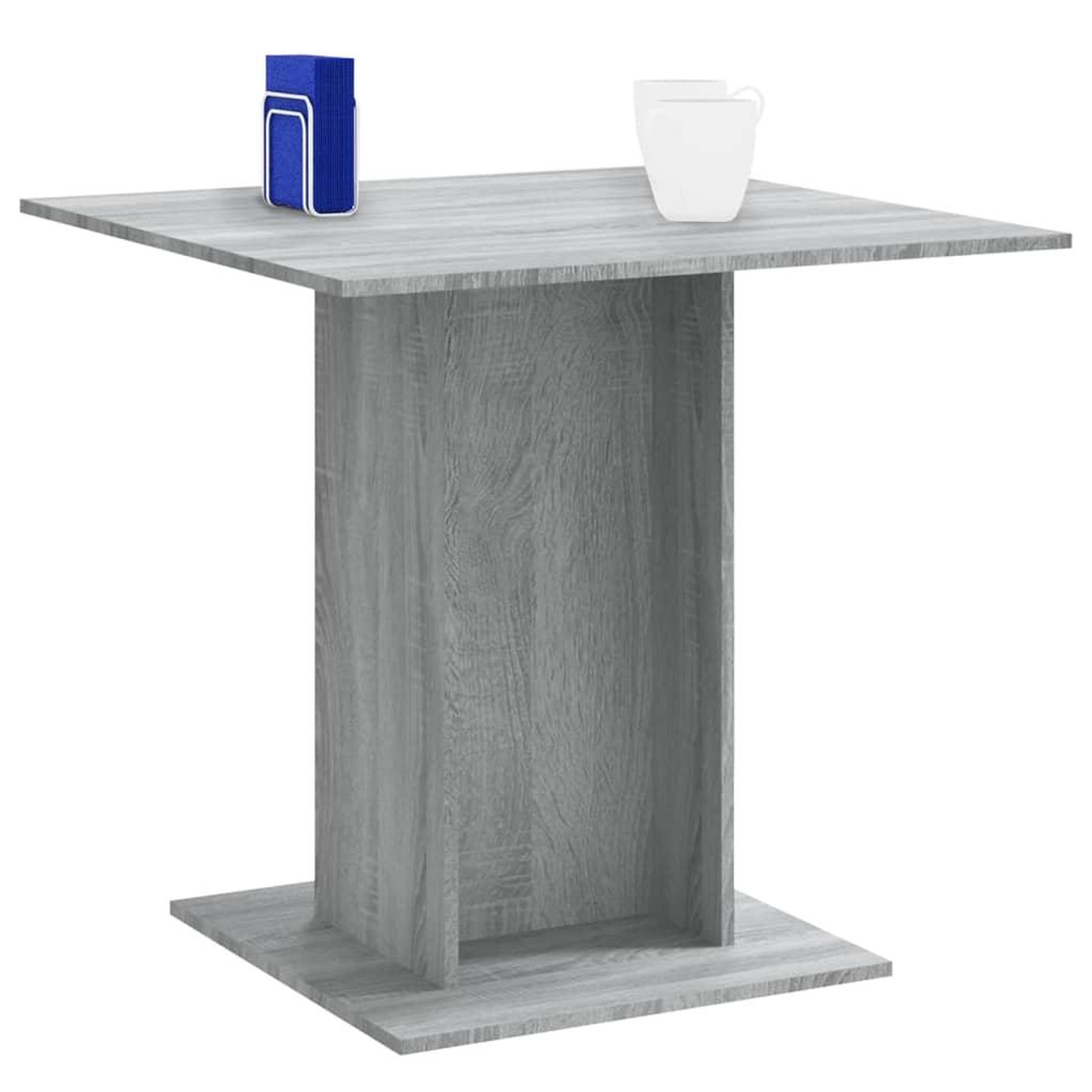Voir la diapositive 3 : VIDAXL Table a dîner Sonoma gris 80x80x75 cm Bois d'ingenierie
