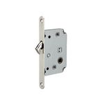 CENTRALE BRICO Boitier Pour Serrure Coulissante Rectangle Acier Chromé, Gris