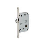 CENTRALE BRICO Boitier Pour Serrure Coulissante Rectangle Acier Chromé, Gris