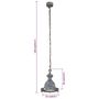 Voir la diapositive 6 : VIDAXL Lampe suspendue 25x25x138 cm aluminium