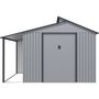 Voir la diapositive 4 : Habitat et Jardin Abri de jardin métal avec pergola  Madras  - 9.12 m² - 355 x 257 x 237 cm - Gris