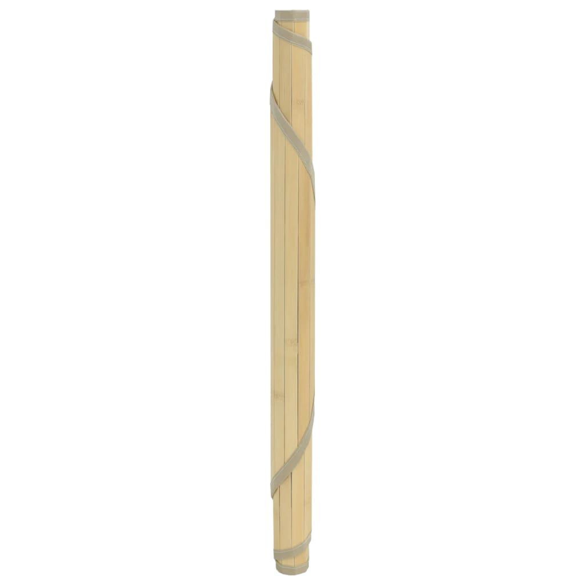 Voir la diapositive 3 : VIDAXL Tapis rond naturel clair 80 cm bambou