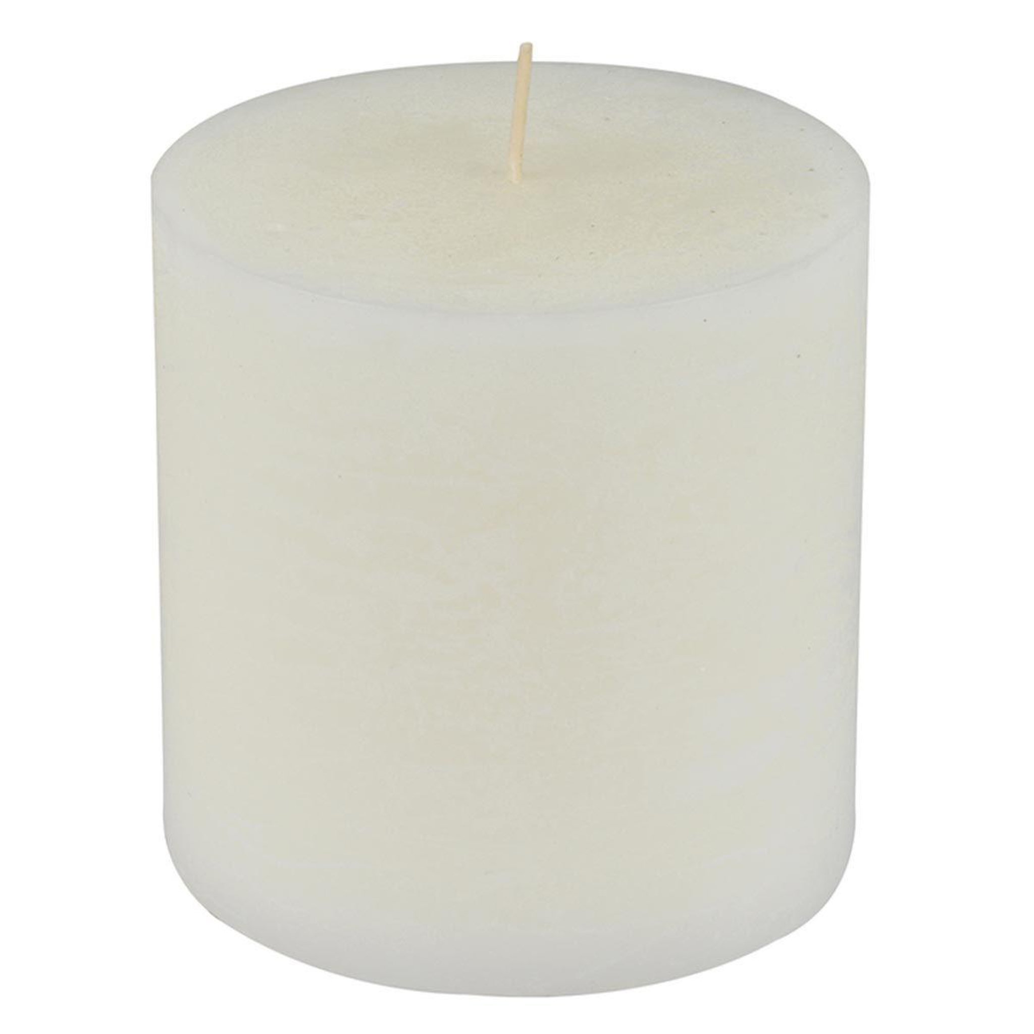 Voir la diapositive 1 : HOMEA Bougie pilier ronde déco  rustique  10cm blanc