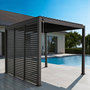 Voir la diapositive 2 : SWEEEK Pergola bioclimatique aluminium 3x3m V2 + 3 persiennes 100 cm Triomphe