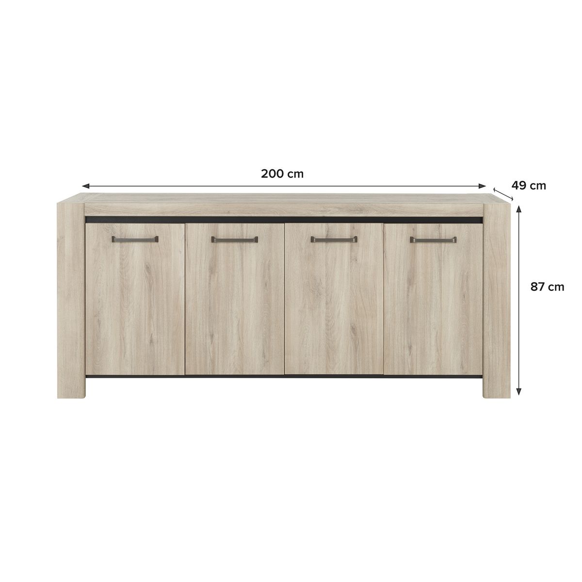 Buffet 4 portes  L200XH87XP49cm ROBIN