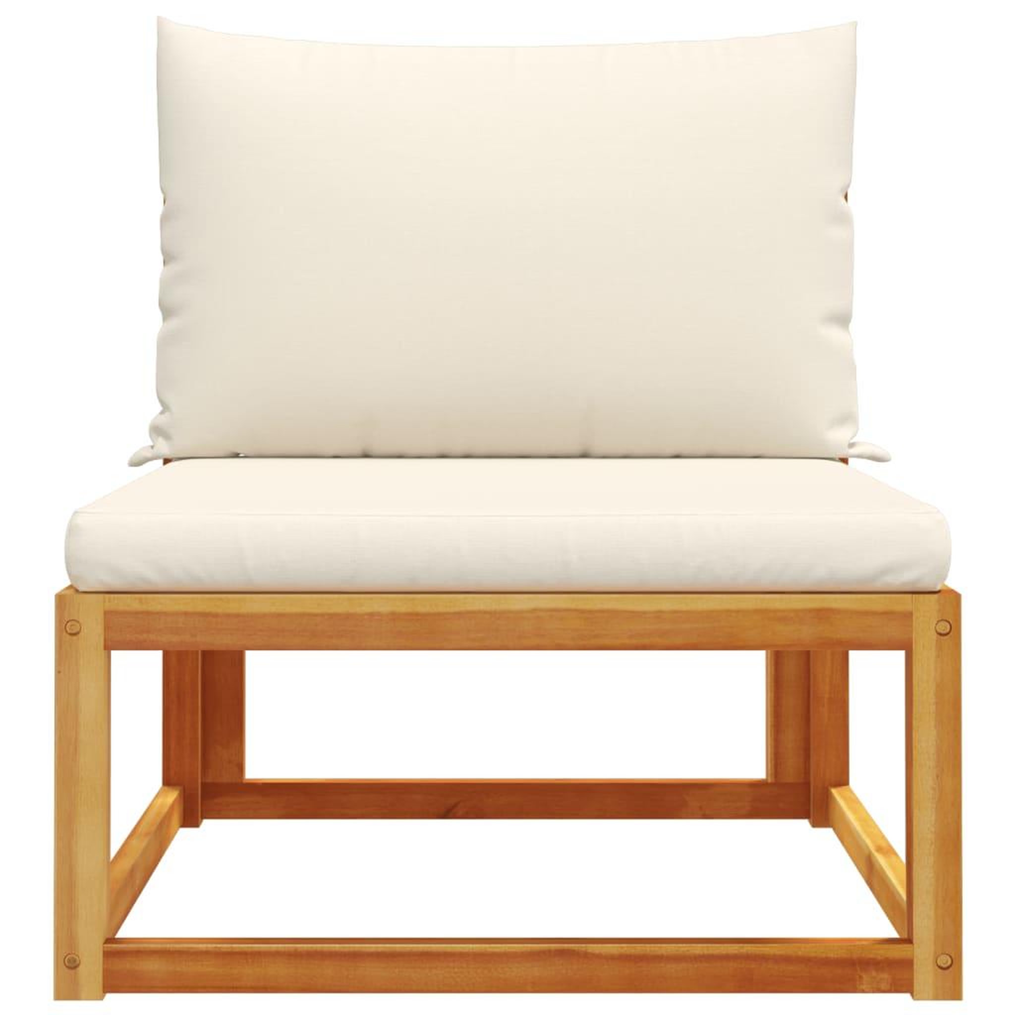 Voir la diapositive 4 : VIDAXL Canape de jardin sans accoudoirs coussins bois massif d'acacia
